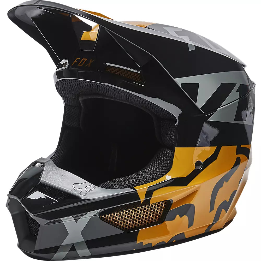 CASCO FOX V1 SKEW BLK GLD Fox Racing Colombia